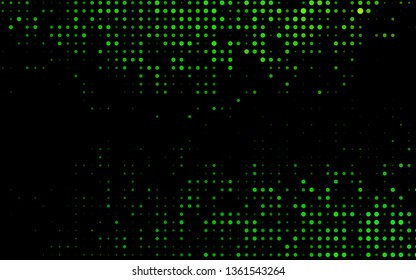 Dark Green vector texture with disks. Abstract illustration with colored bubbles in nature style. Design for business adverts.