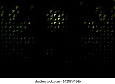 Dark Green vector texture with disks. Blurred bubbles on abstract background with colorful gradient. Template for your brand book.