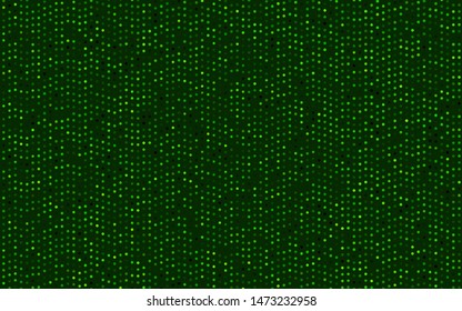 Dark Green vector texture with disks. Blurred decorative design in abstract style with bubbles. Pattern of water, rain drops.