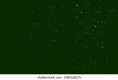 Dark Green vector texture with disks. Blurred bubbles on abstract background with colorful gradient. Pattern for beautiful websites.