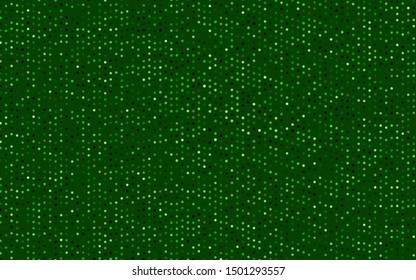 Dark Green vector texture with disks. Blurred decorative design in abstract style with bubbles. Template for your brand book.