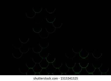 Dark Green vector texture with disks. Beautiful colored illustration with blurred circles in nature style. Pattern of water, rain drops.