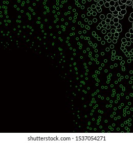 Dark Green vector texture with disks. Modern abstract illustration with colorful circle shapes. Pattern for booklets, leaflets.