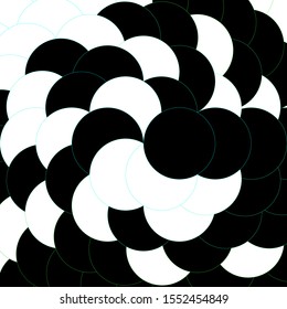 Dark Green vector texture with disks. Abstract illustration with colorful spots in nature style. Pattern for booklets, leaflets.