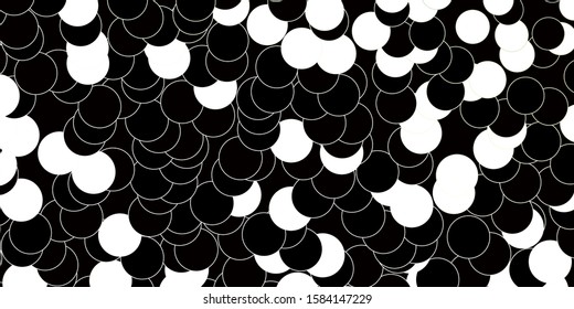 Dark Green vector texture with disks. Abstract illustration with colorful spots in nature style. Design for posters, banners.