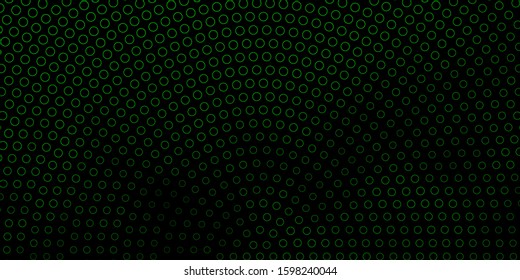 Dark Green vector texture with disks. Abstract colorful disks on simple gradient background. Design for posters, banners.