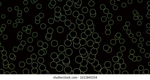Dark Green vector texture with disks. Abstract colorful disks on simple gradient background. Pattern for booklets, leaflets.