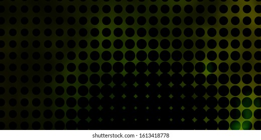 Dark Green vector texture with disks. Abstract colorful disks on simple gradient background. Pattern for business ads.