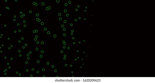 Dark Green vector texture with disks. Abstract illustration with colorful spots in nature style. Design for posters, banners.