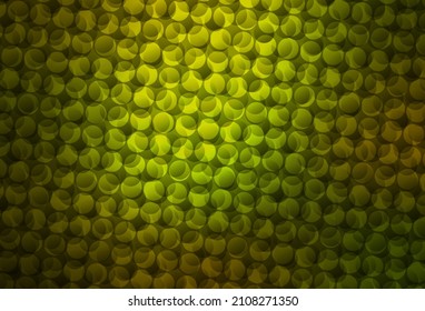 Textura vectorial verde oscuro con discos. Ilustración con un conjunto de círculos abstractos de colores brillantes. Patrón para anuncios futuristas, folletos.