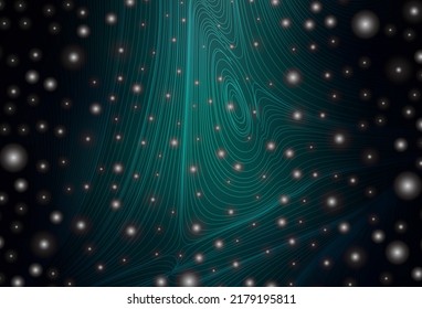 Textura vectorial verde oscuro con discos, curvas. Ilustración abstracta con figuras volumétricas. Diseño sencillo para su sitio web.
