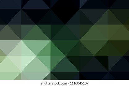 Dark Green vector texture with gradient triangles. Shining colorful illustration with triangles. Textured pattern can be used as a background.