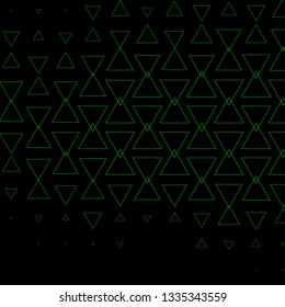 Dark Green vector texture with lines, triangles. Shining abstract illustration with colorful triangles. Pattern for booklets, leaflets