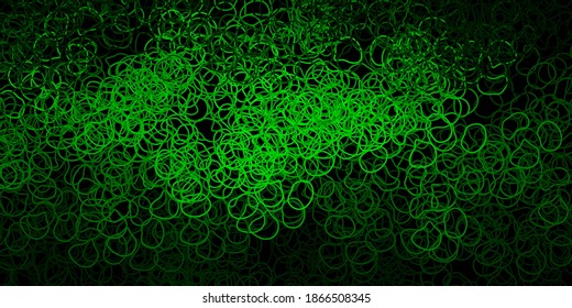 Dark green vector texture with memphis shapes. Colorful abstract forms with gradient in simple style. Elegant design for wallpaper set.