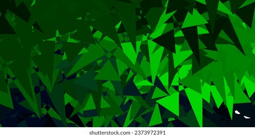 Dark Green vector texture with memphis shapes. Colorful abstract forms with gradient in simple style. Modern design for your ads.