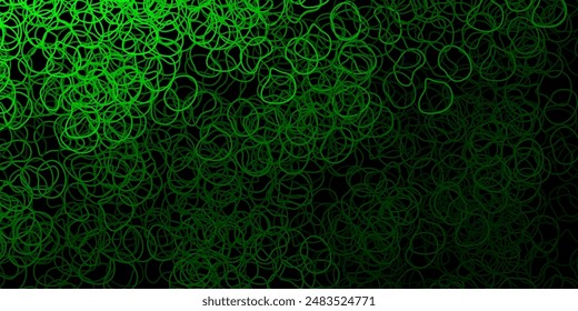 Dunkelgrüne Vektorgrafik-Textur mit Memphis-Formen. Moderne abstrakte Illustration mit Gradienten-Zufallsformen. Einfache Darstellung für Ihre Website.