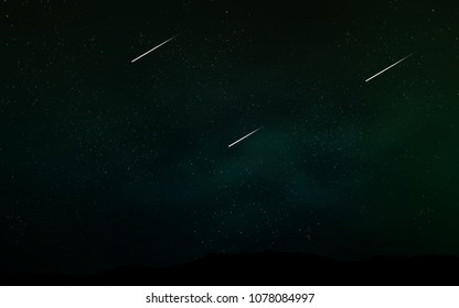 Dark Green vector texture with milky way stars. Blurred decorative design in simple style with galaxy stars. Pattern for astrology websites.