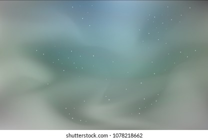 Dark Green vector texture with milky way stars. Space stars on blurred abstract background with gradient. Pattern for astronomy websites.