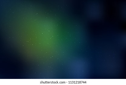 Dark Green vector texture with milky way stars. Shining illustration with sky stars on abstract template. Pattern for astrology websites.