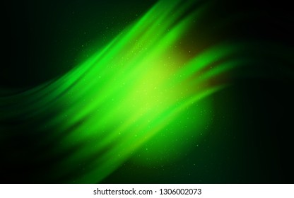 Dark Green vector texture with milky way stars. Blurred decorative design in simple style with galaxy stars. Pattern for futuristic ad, booklets.