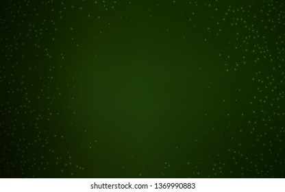 Dark Green vector texture with milky way stars. Modern abstract illustration with Big Dipper stars. Smart design for your business advert.