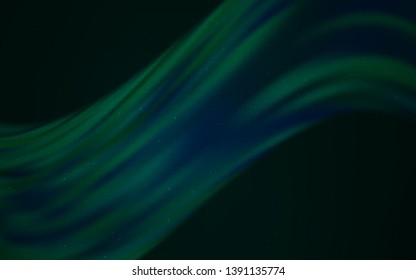 Dark Green vector texture with milky way stars. Shining colored illustration with bright astronomical stars. Pattern for futuristic ad, booklets.
