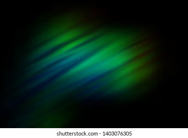 Dark Green vector texture with milky way stars. Space stars on blurred abstract background with gradient. Pattern for astrology websites.