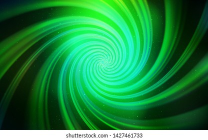 Dark Green vector texture with milky way stars. Shining colored illustration with bright astronomical stars. Pattern for astrology websites.