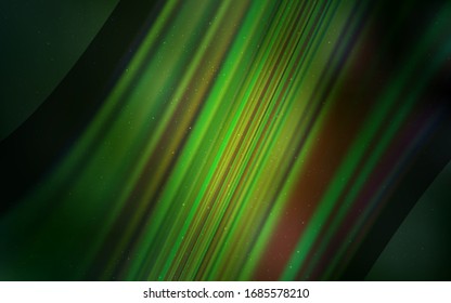 Textura vectorial verde oscuro con estrellas de estilo lechoso. Moderna ilustración abstracta con estrellas Big Dipper. Plantilla para fondos cósmicos.