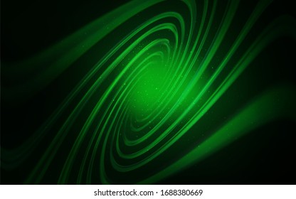Dark Green vector texture with milky way stars. Modern abstract illustration with Big Dipper stars. Pattern for astronomy websites.