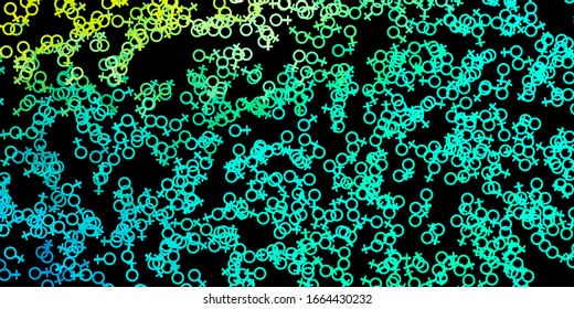 Dark Green vector texture with religion symbols. Retro design in abstract style with witchcraft forms. Simple base for your occult design.