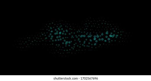 Dark Green vector texture with religion symbols. Abstract illustration with gothic gradient shapes. Simple base for your occult design.