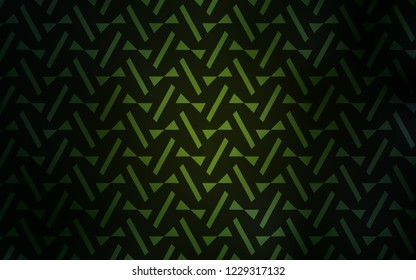 Dark Green vector texture with triangular style. Decorative design in abstract style with triangles. Pattern for websites.