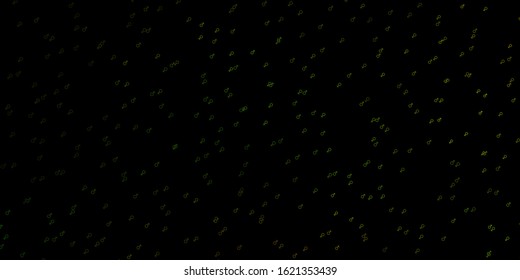 Dark Green vector texture with women's rights symbols. Colorful feminism symbols with a gradient in modern style. Best design to show the power of women.