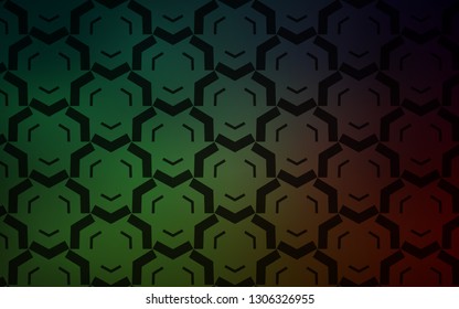 Dark Green vector texture with wry lines. A sample with colorful lines, shapes. Abstract style for your business design.