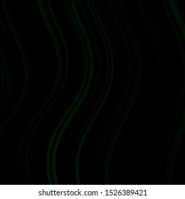 Dark Green vector texture with wry lines. Illustration in abstract style with gradient curved.  Best design for your posters, banners.