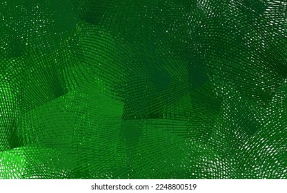 Dark Green vector texture with wry lines. A completely new colorful illustration in simple style. New composition for your brand book.