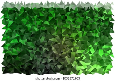 Dark Green vector triangle mosaic background. An elegant bright illustration with gradient. The textured pattern can be used for background.