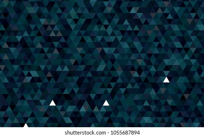 Dark Green vector triangle mosaic background. Geometric illustration in Origami style with gradient.  A completely new design for your business.