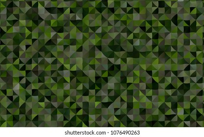 Dark Green vector triangle mosaic background. An elegant bright illustration with gradient. The polygonal design can be used for your web site.