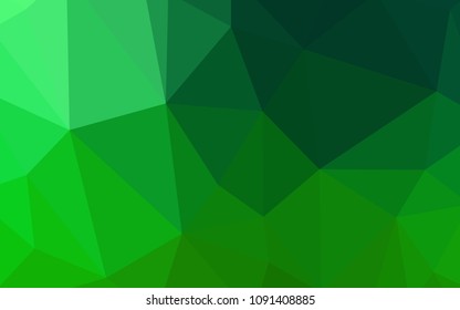 Dark Green vector triangle mosaic cover. A sample with polygonal shapes. Pattern for a brand book's backdrop.