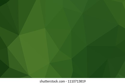 Dark Green vector triangle mosaic cover. Colorful abstract illustration with triangles. Triangular pattern for your design.