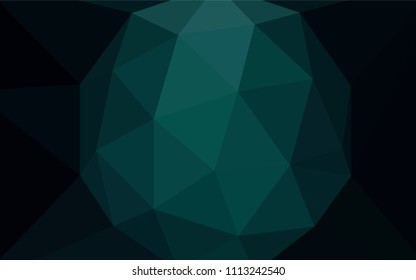 Dark Green vector triangle mosaic cover. Colorful illustration in polygonal style with gradient. Pattern for a brand book's backdrop.