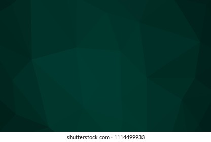 Dark Green vector triangle mosaic cover. A sample with polygonal shapes. A completely new design for your leaflet.
