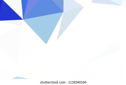 Dark Green vector triangle mosaic texture. Triangular geometric sample with gradient.  Completely new template for your banner.