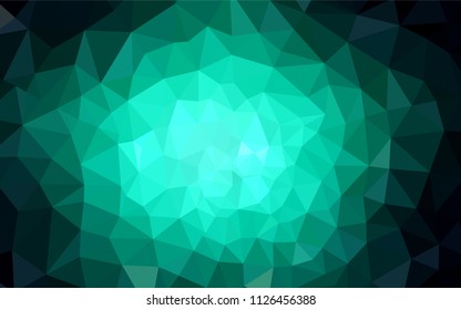 Dark Green vector triangle mosaic texture. Modern abstract illustration with triangles. Textured pattern for your backgrounds.