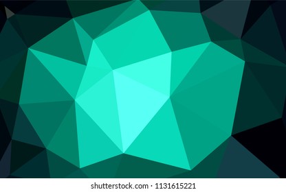 Dark Green vector triangle mosaic texture. Modern abstract illustration with triangles. Pattern for a brand book's backdrop.