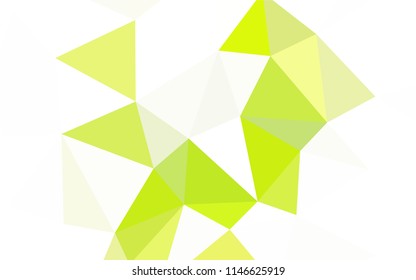 Dark Green vector triangle mosaic template. Shining polygonal illustration, which consist of triangles. Polygonal design for your web site.