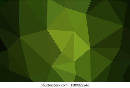 Dark Green vector triangle mosaic cover. A sample with polygonal shapes. A new texture for your web site.