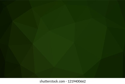 Dark Green vector triangle mosaic cover. Modern abstract illustration with triangles. A new texture for your web site.